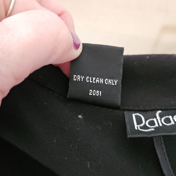 Rafaella Zip Front Jacket Black – Size 8 – Classic Career Workwear - Picture 10 of 10